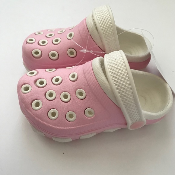 ❌SOLD❌🆕 NWT Toddler Pink/White Clogs - Girls 8 - Picture 4 of 8
